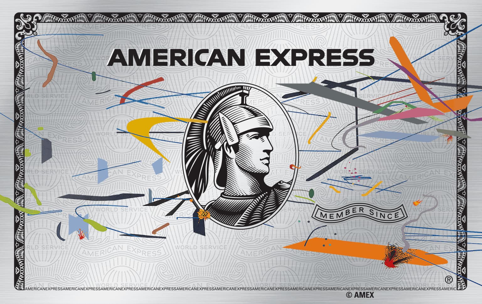 Exemplo de skin: Amex abstrato